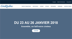 Desktop Screenshot of cine-quebec.com